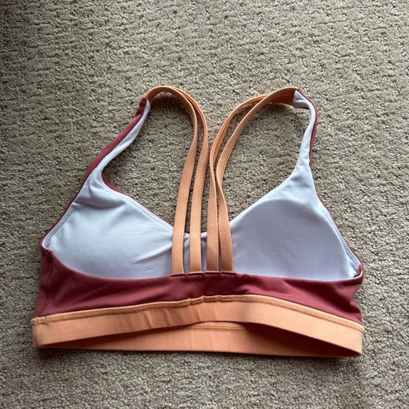 Fleo Women's Mauve and Peach Sports Bra - Picture 2 of 2